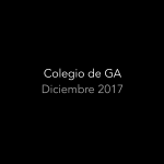 Colegio de GA Diciembre 2017